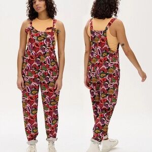 Lucy & Yak Vulva Fruit dungarees. Limited addition UK 12/ US 8